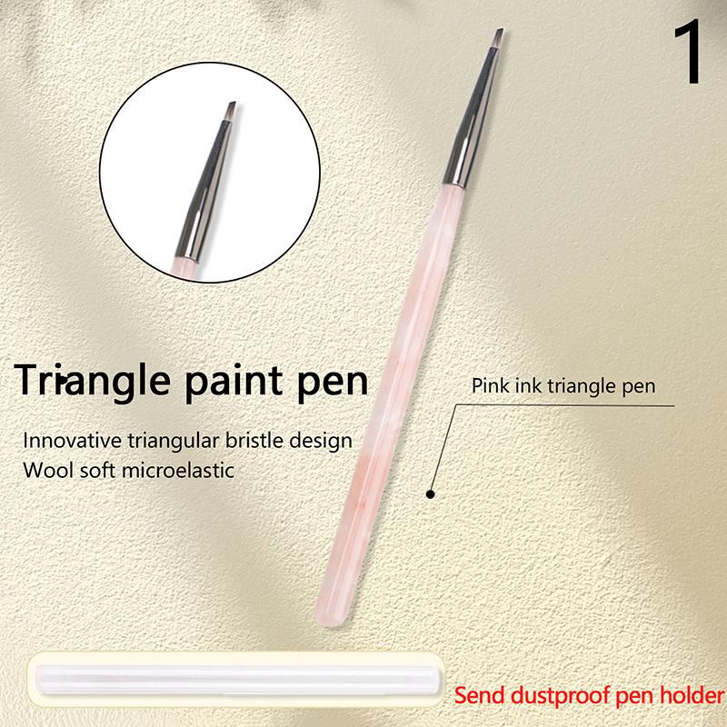 1 Buc Pensulă Triangulară pentru Pictură Pensulă Artă Unghii Linii Franceze Dungi Grilă Floare Fluture Triunghi Stilou pentru Pictură Instrumente Manichiură