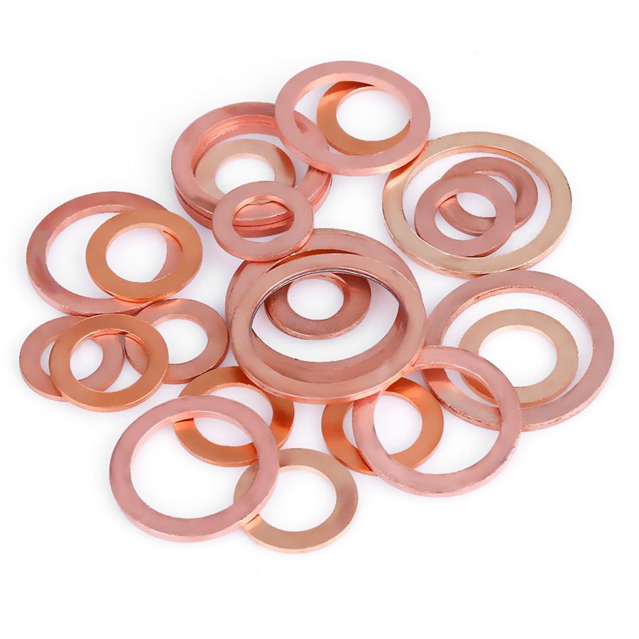 120Pcs M5 M6 M8 M10 M12 T3 Copper Sealing Washer For Boat Crush Washer Flat Seal Ring Fitting Car Hardware Accessories
