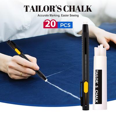 2 Stifte+20 Premium Nachfüllminen Kreidestift Patchwork Verschwindende Stoffmarkierstifte Für DIY Handwerk Nähen Markierkreide Nähen