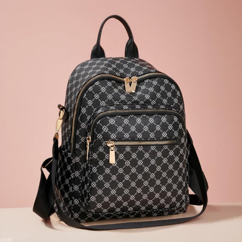 Women's Retro Print Large-Capacity Three-Way Travel Backpack