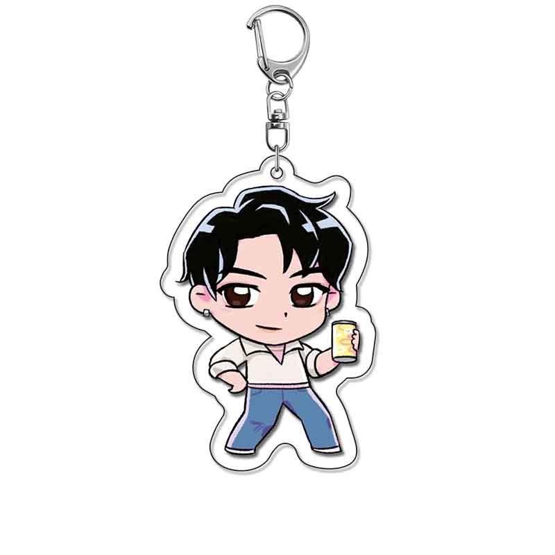 Kpop Ghost Hunter Demon Hunter Girl Group Keychain Demon Hunter Peripheral Second Dimensional Acrylic Pendant Millet Gift