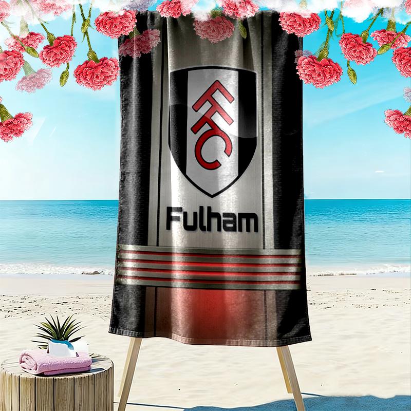 Fulham FC Druck Strandtuch, Großes Weiches Schnelltrocknendes Handtuch für Strand Camping Schwimmen