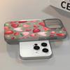 3D Cute Covered With Strawberries Silicone Case For Iphone 16 11 15 Plus 12 14 17 13 Pro Max Lovely Kids Girls Phone Cover