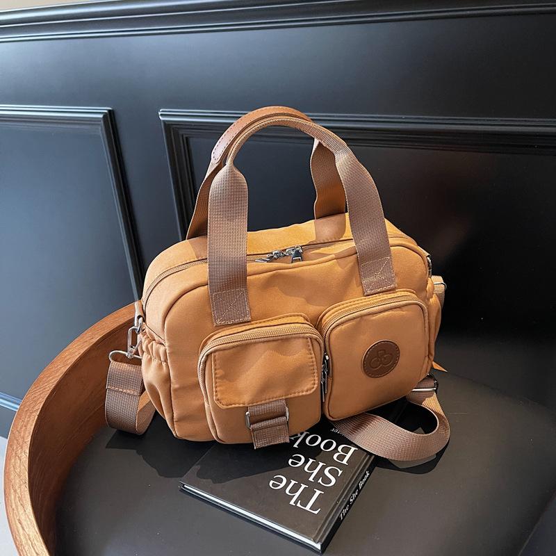 

Сумка через плечо женская многокарманная сумка на плечо холщовая литературная нейлоновая сумка большой вместимости женская сумка на плечо женская светло-коричневого