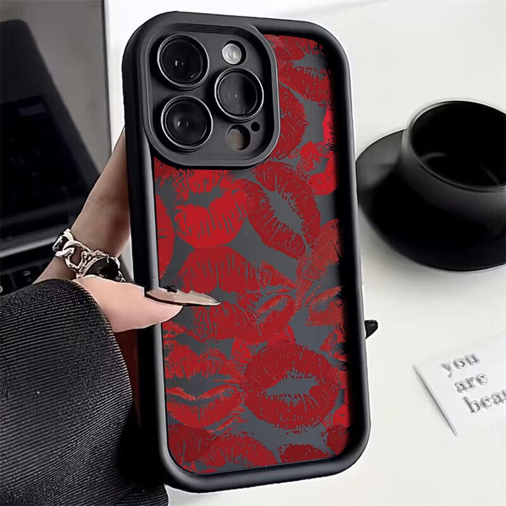 Sexy Girl Red Lips Luxury Phone Case for Oppo Realme C65 C63 C67 C55 C53 C35 C33 C31 13 12 11 GT6 GT3 Narzo 50 Pro 4G 5G Cover