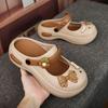 CRLAYDK Cute Bow Knot Women's Platform Clogs Arch Support Garden Shoes Slip-on Outdoor Beach Slippers Height Increase Sandals
