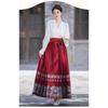 Chinese Ming Dynasty Style Hanfu Daily Horse-face  Skirt Hanfu Suit