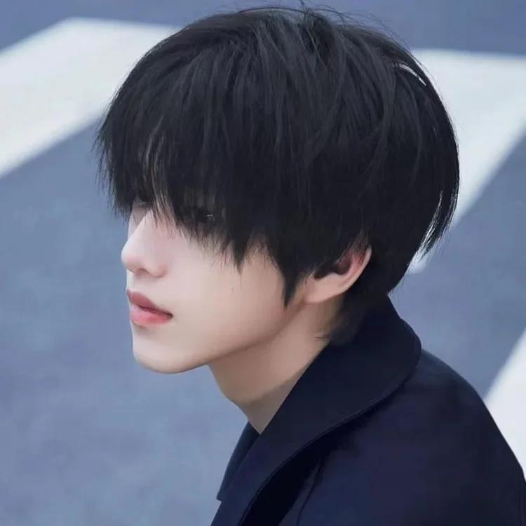 Pink Short Wig for Boy Men Cool Cosplay Blonde Black Wigs Synthetic Wig Heat Resistant Fiber Peruca Cacheada Sintetica