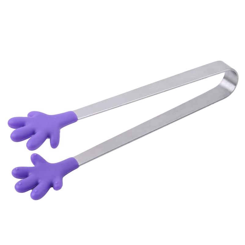 Mini Silicone Food Clip Non-slip Stainless Steel Clip