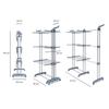 Foldable Vertical Extendable Clothes Drying Rack with Wheels Dolver XL InnovaGoods 30 Bars
