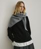 ARTID Cashmere Blend Knit Shawl Muffler_Melange Grey