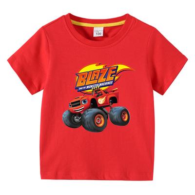 Blaze And The Monster Machines Cartoon Kids Funny T-Shirts Baby Boys Cool Summer T Shirt Children Tops Girls Clothes