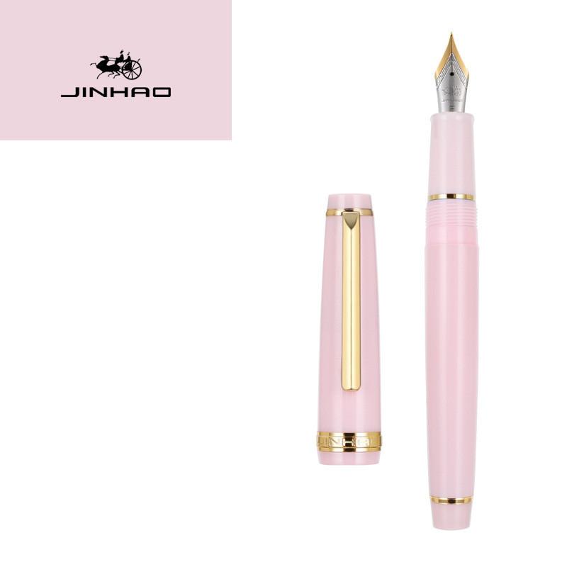 Luxury Jinhao 82 Peacock Blue Fountain Pen Acrylic Pen Spin Golden EF F Nib Business Office School Supplies Writing Ink Pen