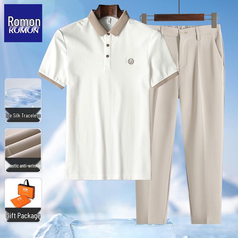 Romon Men's 2025 Stand-Up Collar Down Jacket - High-End, Versatile Business Casual Coat for Spring & Autumn.