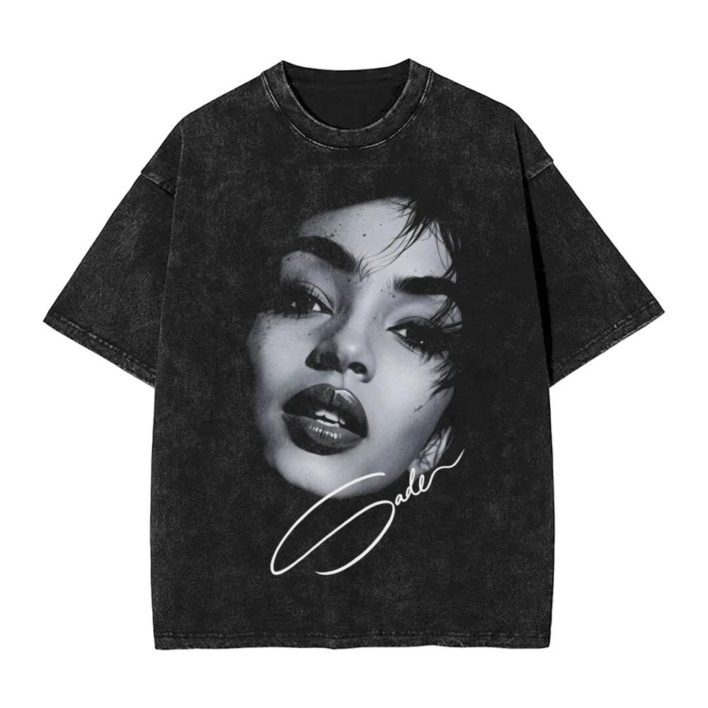 

Unisex Women Summer YK Funny Design Top Tees Oversized Washed Print TShirt Sades Adu Singer Cotton T Shirt Trendy Cool Tshirt S