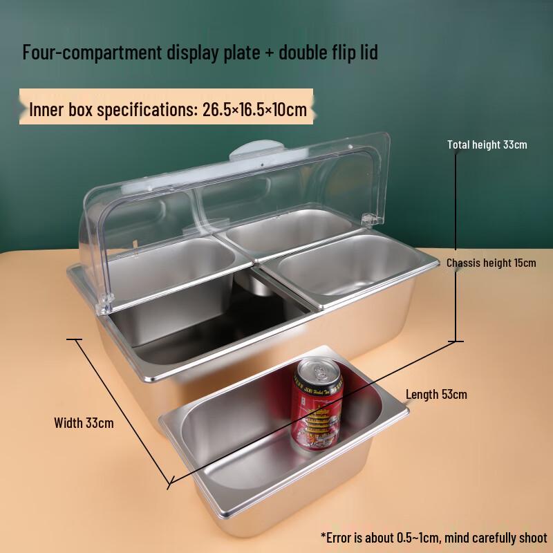 Stainless Steel Multifunctional Spice Jar Organizer & Display Tray