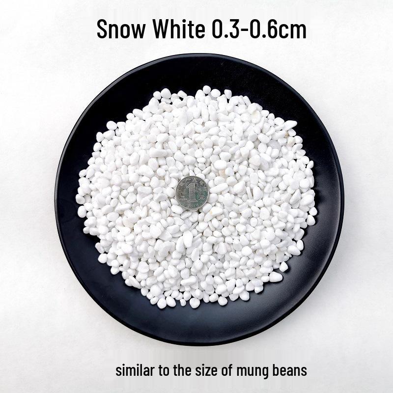 Hanbaiyu Natural White Pebbles for Gardening and Landscaping