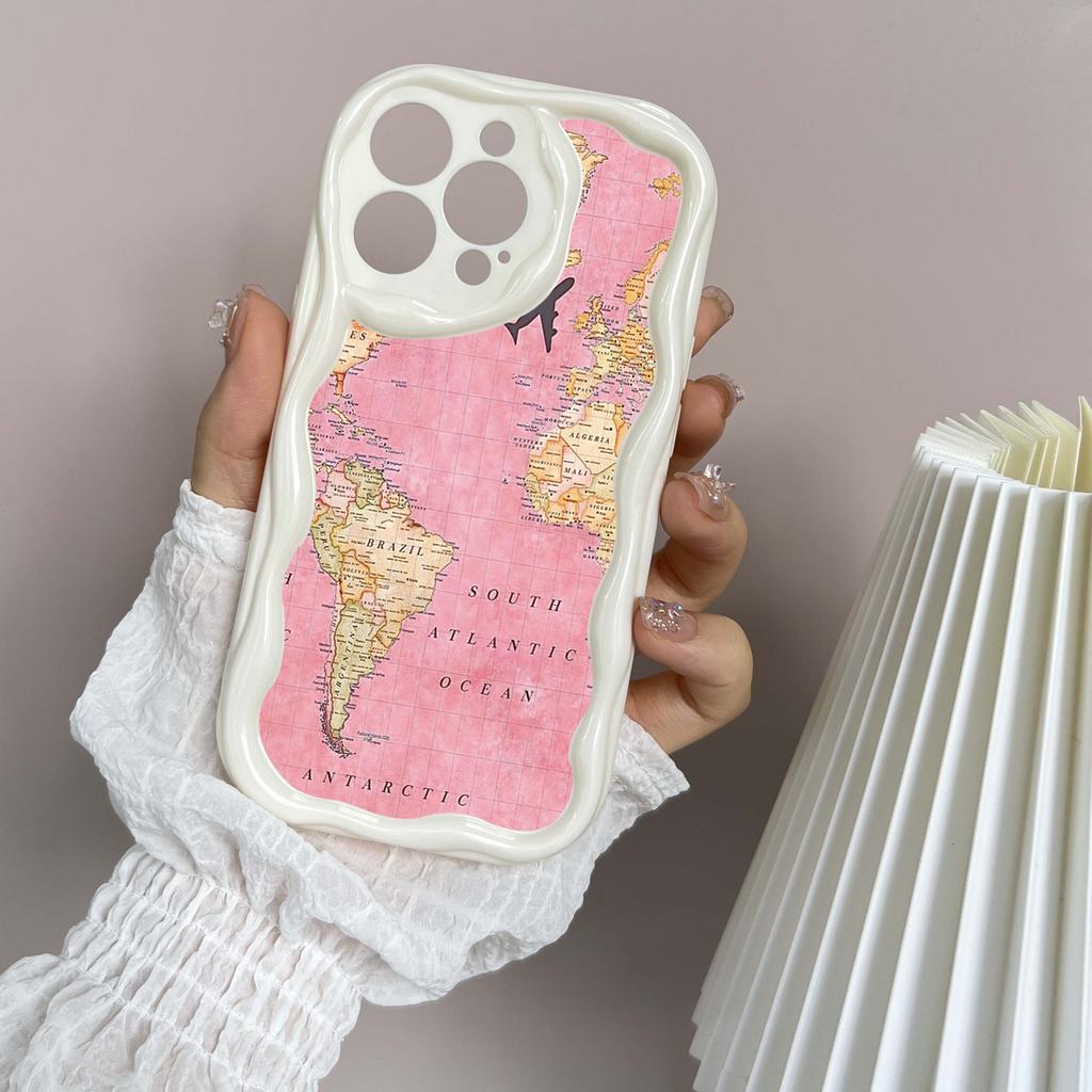 Ae89 Map aircraft trajectory Protective Phone Cases for Apple iPhone 16 15 14 13 Pro Max 11 12 mini XR 7 8 6s Plus XS Max SE Wave TPU Back Cover