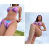 Europäisch-Amerikanisches Tie-Dye Bikini & Rock Dreiteiler Set