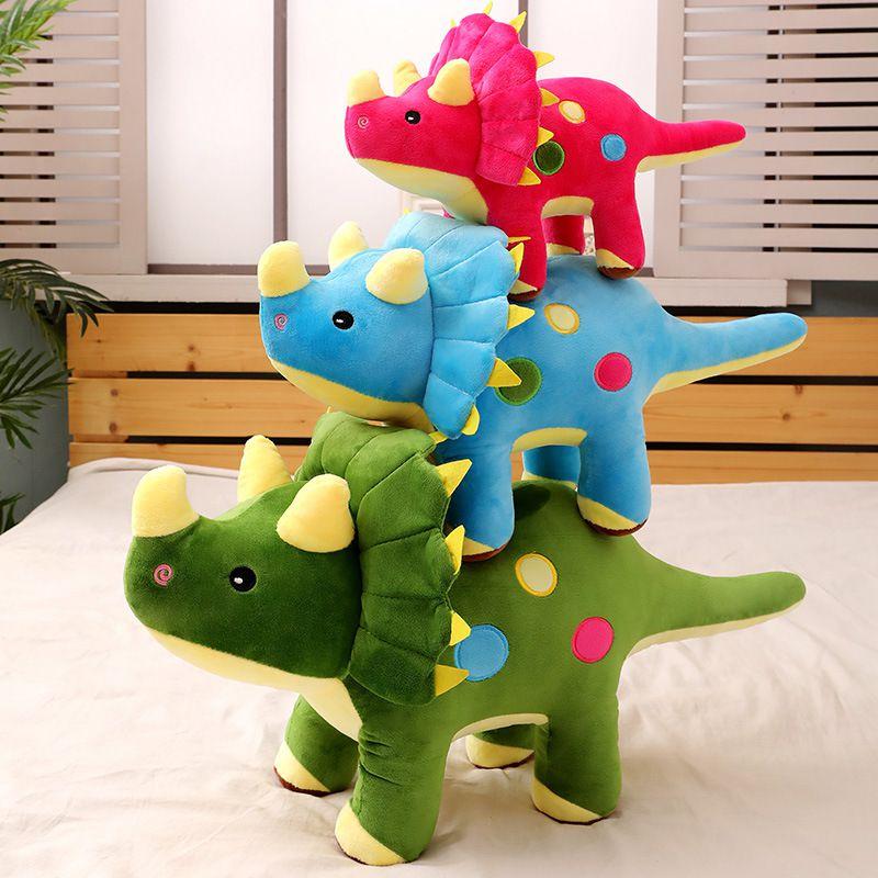 Toy Dinosaur Plush Triceratops Animal Pillow Kids Boys Collection Birthday Gift