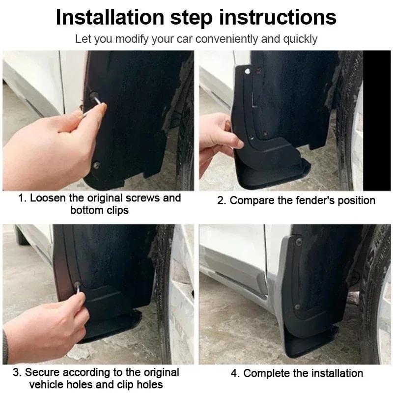 Car Mud Flaps For Toyota Yaris X     Anti-splash Auto Mudguards Front Rear Fender Wheel Covers Car Accessories