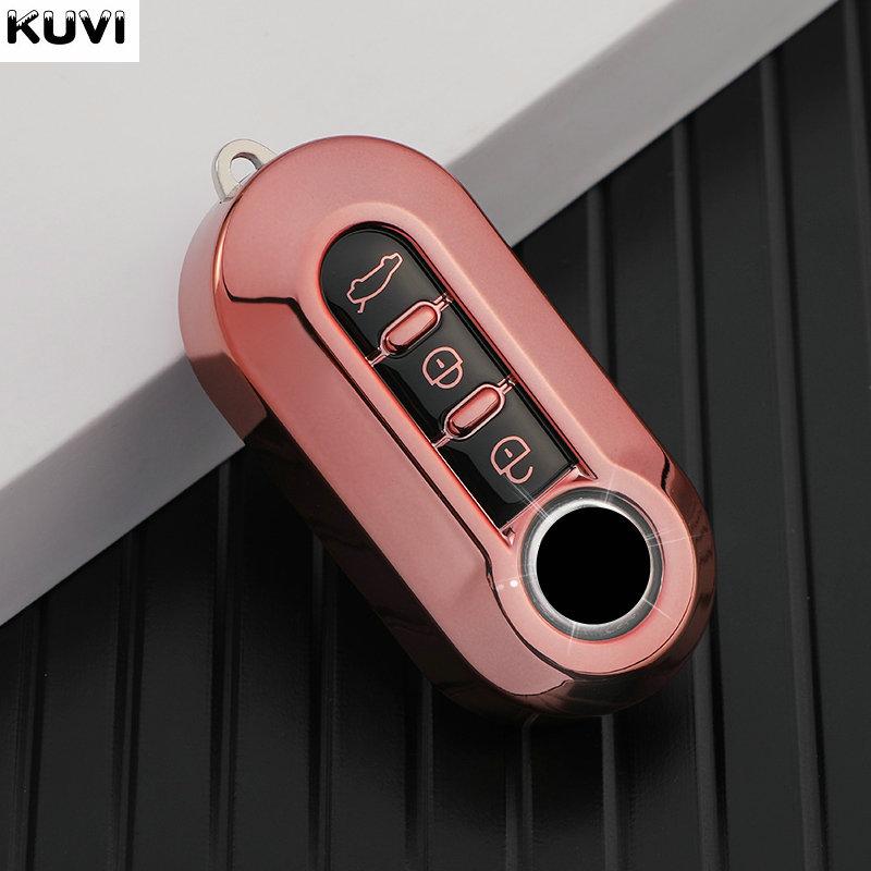 3 Buttons TPU Car Flip Key Case Cover for Fiat Ducato 500 500L Panda Grande Punto Lancia Musa Auto Shell Fob Accessories