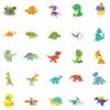 50 Handbemalte Niedliche Dinosaurier Doodle Kleine Ohren Leicht Abreißbare Aufkleber Kinder Cartoon Wasserdicht Keine Wiederholung Dekorative Aufkleber
