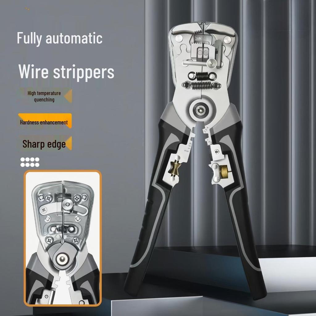 Professional-Grade Automatic Wire Stripper and Crimping Pliers - Electrician's Multi-functional Tool, No Adjustment Needed