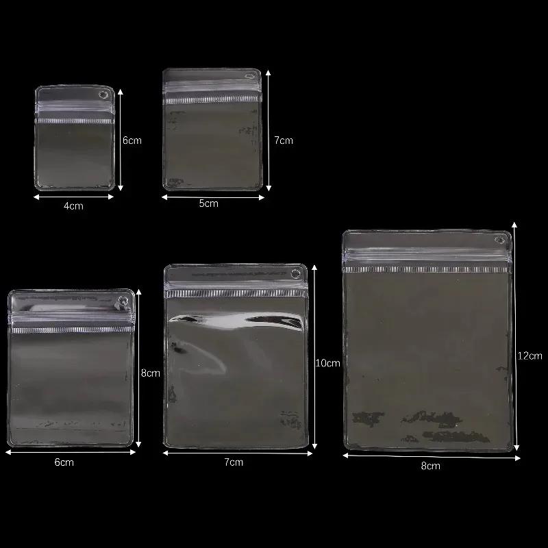 20-100 Stück PVC Schmuckaufbewahrung Selbstversiegelnde Beutel Handgemacht DIY Transparenter Beutel Seitenperforiert Kettentasche Anti-Oxidations-Beutel