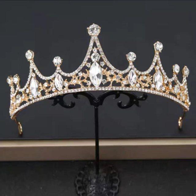 Fashion Silver Color Crowns Kids Children Party Hair Jewelry Princess Crystal Rhinestone Tiaras Diadems Golden Head Ornaments