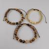 European Punk Zirconia & Tiger Eye Woven Bracelet Set for Couples