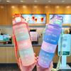 Plastic Straw Cup With Carrying Strap For Office And Travel Use