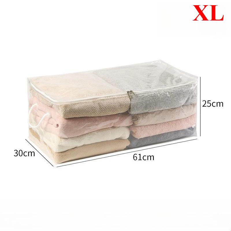 Household Clear Quilt Storage Bag, Large - Capacity Moisture - Proof Organizer for Comforters & Clothes, Moving Packing Bag