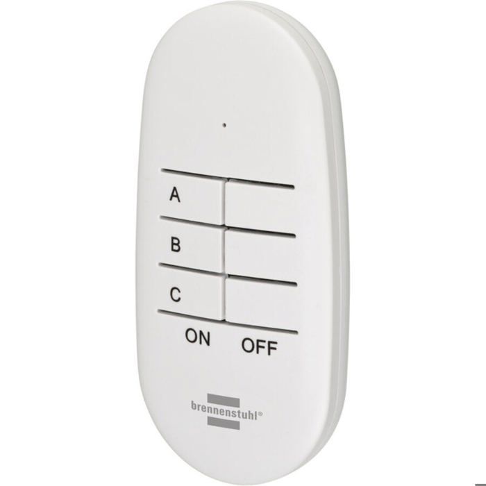 Prises télécommandées - Brennenstuhl - Lot De 3 - Blanc - Asymétrique - Intérieur