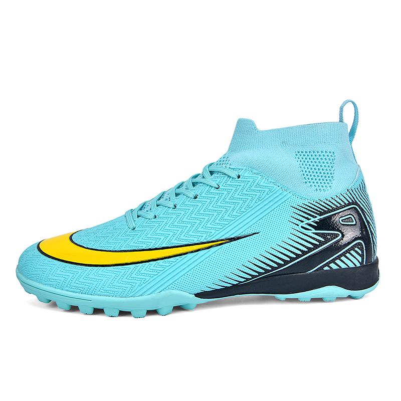 High Top Men Soccer Shoes Professional Football Boots Breathable Wear Resistant Training Match Sneakers Non Slip for Adult Sport