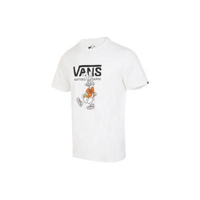 T-Shirts Herren Weiß Rundhals Mäßig Gerader Schnitt VN000FRKWHT