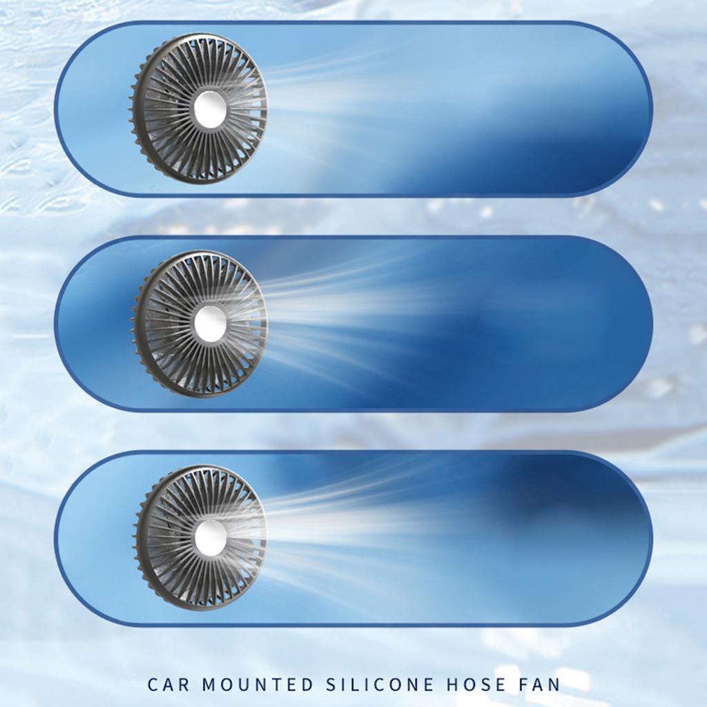 Bilsetevifte USB bilvifte 3 gir justerbar kjølevifte for kjøretøy Kontorluftsirkulatorvifte Bærbar ventilasjonsvifte