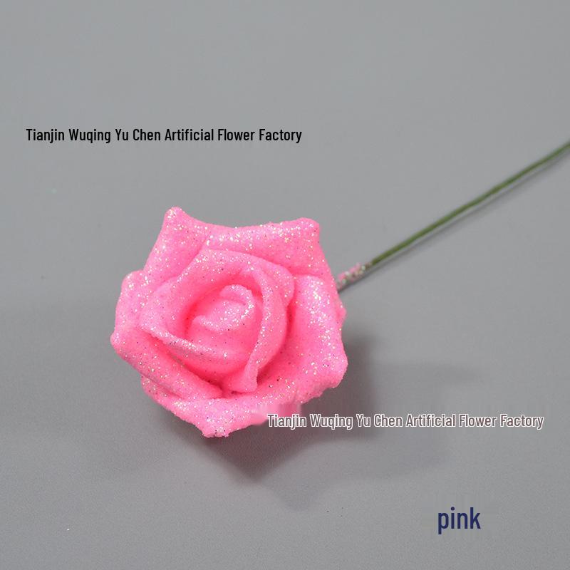 

Блестящая золотая пудра букет роз - Валентинов день DIY мультяшная цветочная композиция розовый