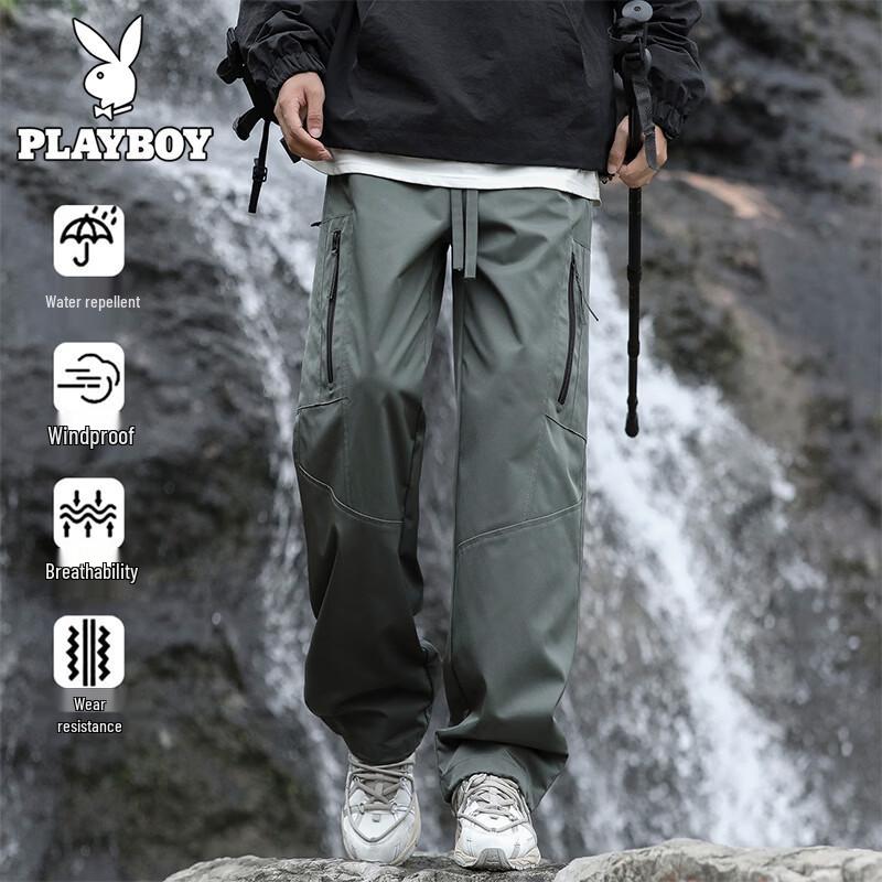 PLAYBOY Men s Water-Repellent Techwear Cargo Pants M