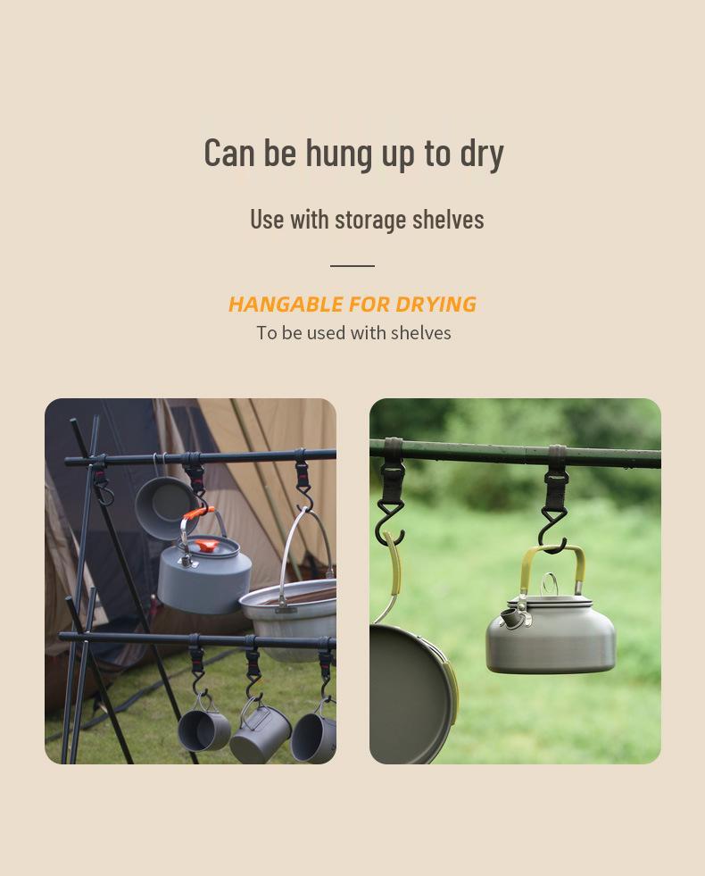 Tragbare Outdoor Aluminium Teekanne und Kaffeekessel für Camping, Bergsteigen und Brauen am Lagerfeuer.