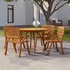 Garden Table Ø 110 cm Solid Acacia Wood