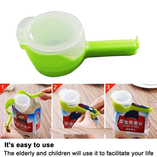 Verschlussklammern zur Lebensmittelaufbewahrung mit Ausgießern, Beutelklammern für Lebensmittel, Chipsbeutelklammern für Frische, Küchen-Organizer