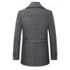Cappotto di Lana da Uomo con Doppio Collo Moda Bello Autunno Inverno Stile Business Moda Uomo di Mezza Età Cappotto di Lana