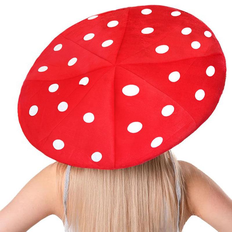Mushroom Hat Cartoon Plush Beret Cosplay Party Adult Children Holiday Celebration Stage Performance