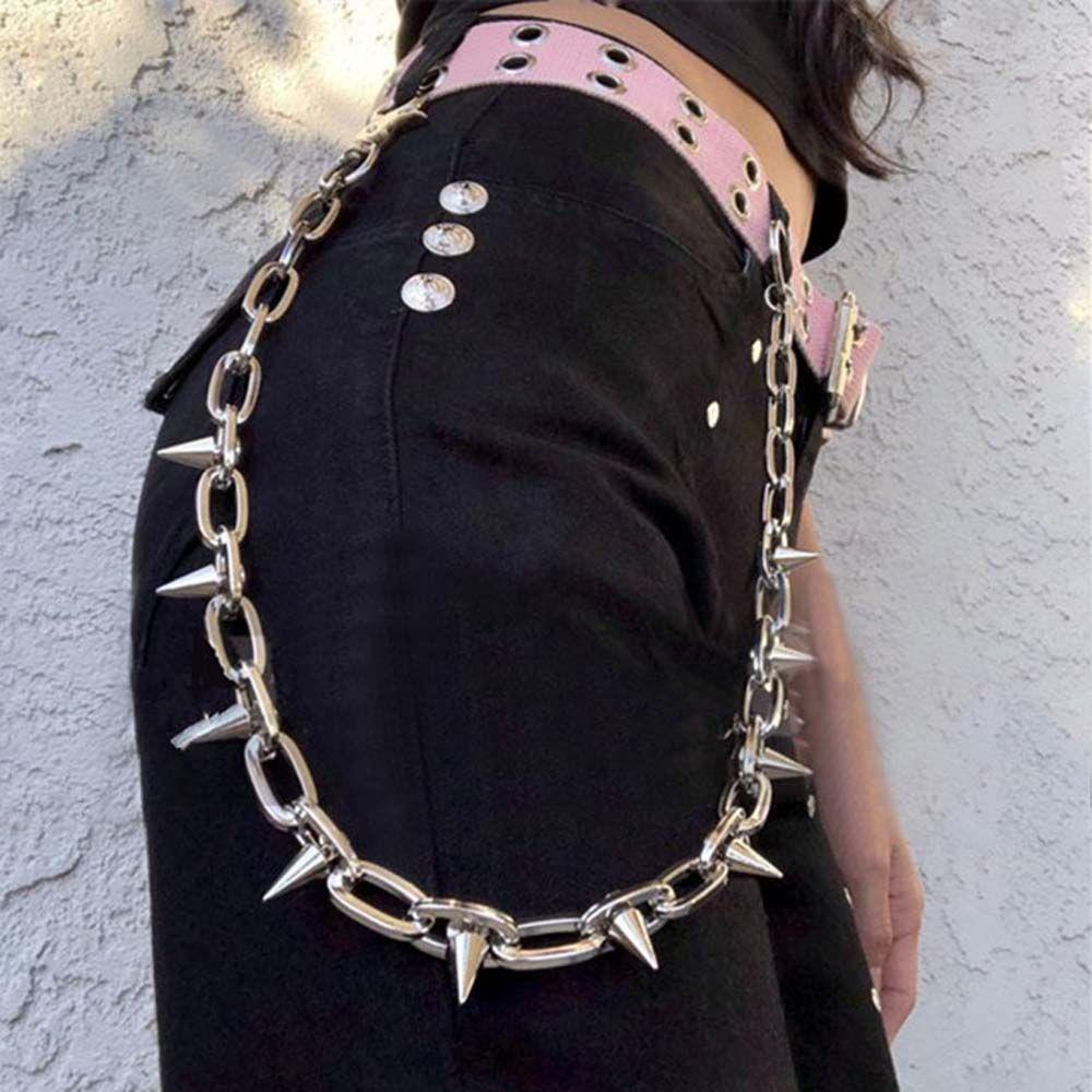 Accessories Zinc Zinc Alloy Rivet Silver Color Student Pants Chain Jeans Accessories Waist Chain Belt Chain