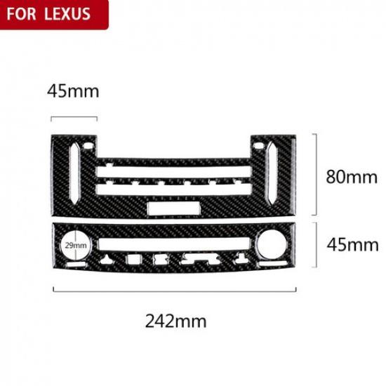 Carbon Fiber Air Condition CD Panel Cover Trim FOR LEXUS IS250 IS350 2014-2018