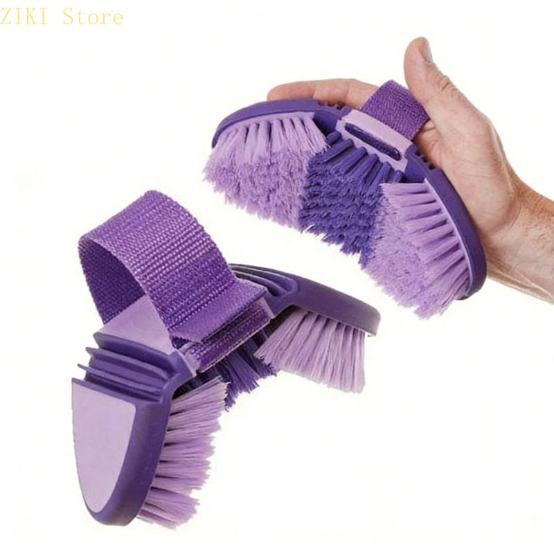 H4GF Spazzola Flessibile per Cavalli Setole Morbide Strumento di Pulizia per Cavalli per Toelettatura Confortevole ed Efficace Durevole