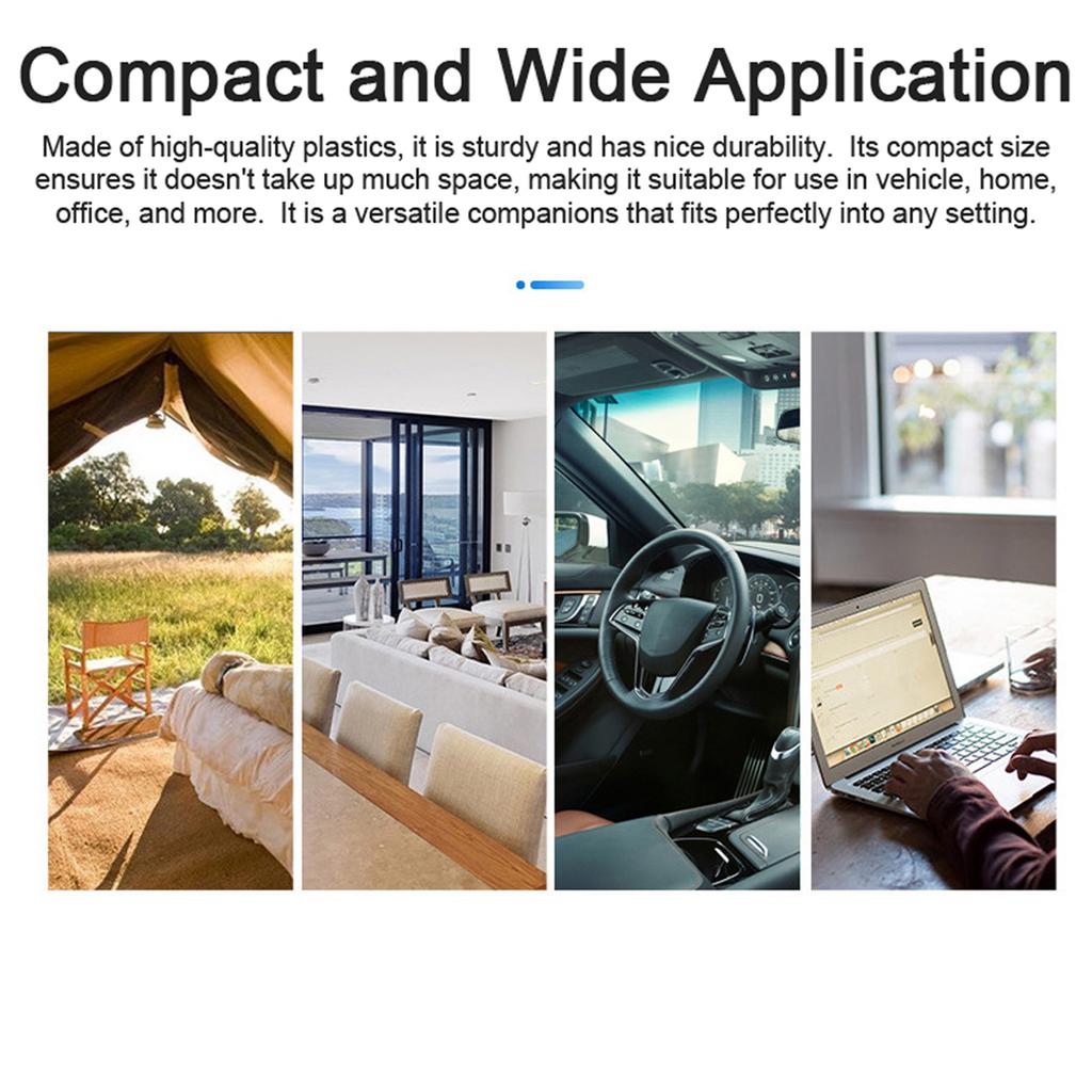 Ceas Auto Termometru 2 în 1 Ceas Digital și Termometru cu Afișaj LCD Iluminat din Spate Comutare 12H 24H pentru