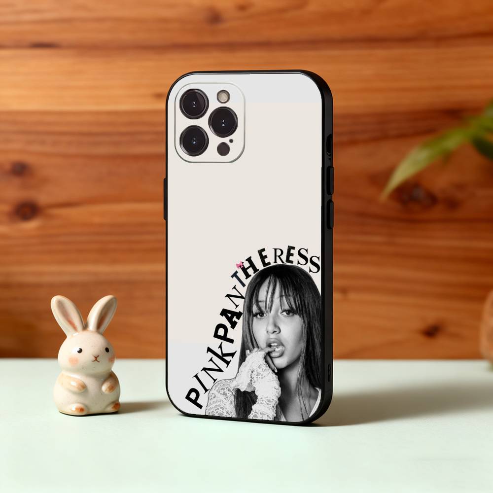 P-PinkPantheress Singer Phone Case For iPhone17,16,15,14,13,12,Plus,Pro Max, 5G Others Soft Black Cover