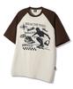 TRILLION Skateboard Pigment Graphic Raglan Short Sleeve_Brown